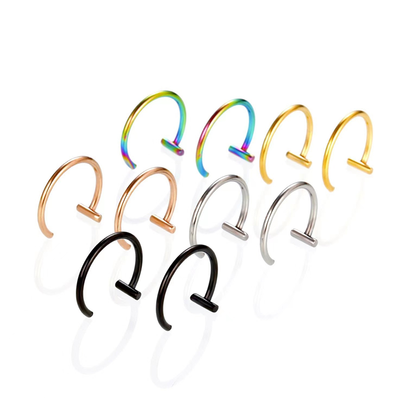 18G Surgical Steel Lip Ring Ha - Body Jewelry And Earrings review and price