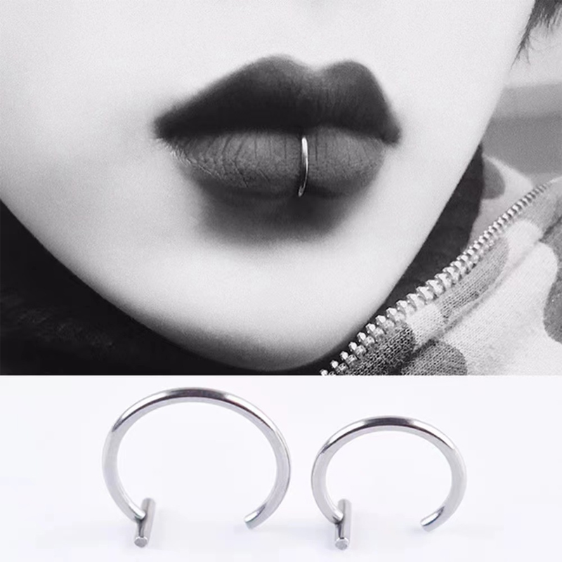 18G Surgical Steel Lip Ring Ha - Body Jewelry And Earrings review and price