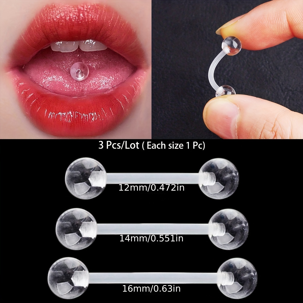3pcs/Set (Each Size 1pc) Soft  - Body Jewelry In Store review and price