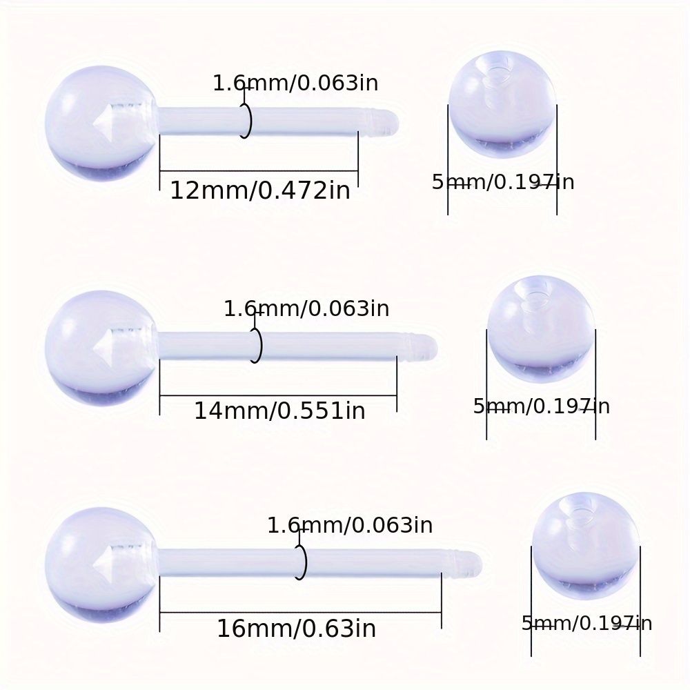 3pcs/Set (Each Size 1pc) Soft  - Body Jewelry In Store review and price