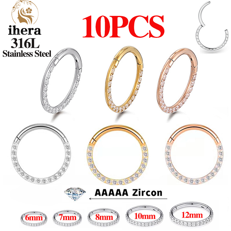 1/10PCS Stainless Steel Nose R - Body Jewelry And Earrings review and price