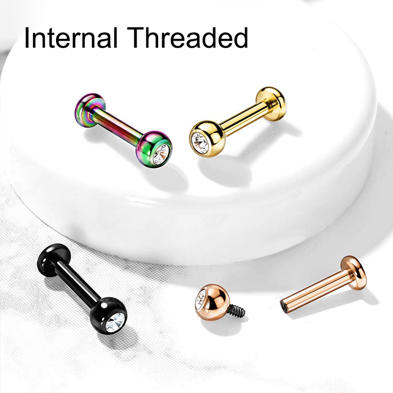 16G Surgical Steel Ball Top CZ - Body Jewelry And Earrings review and price