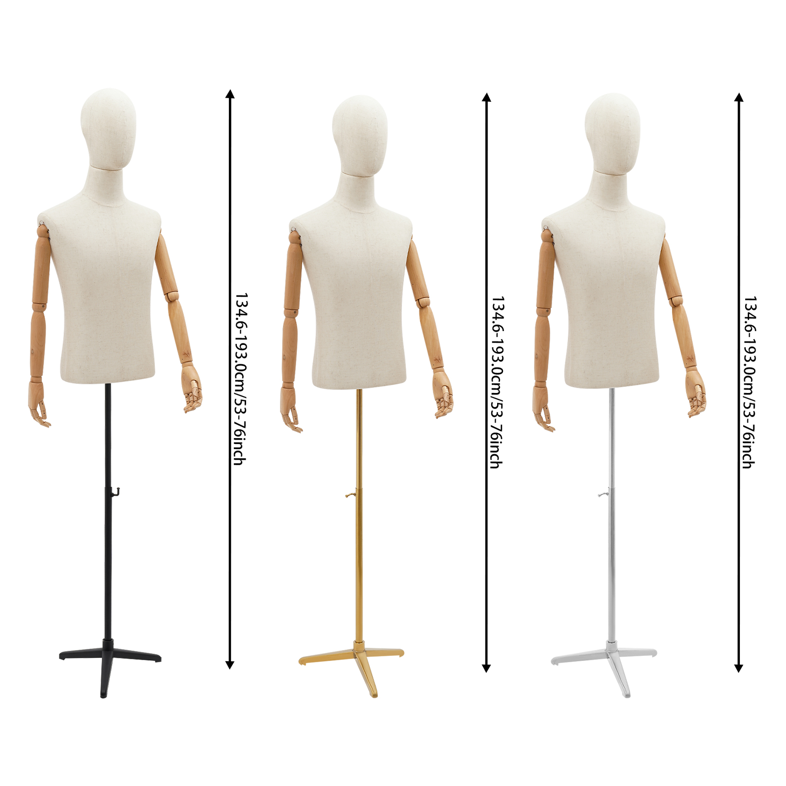 53-76in Adjustable Male Torso  - Body Jewelry Shop review and price
