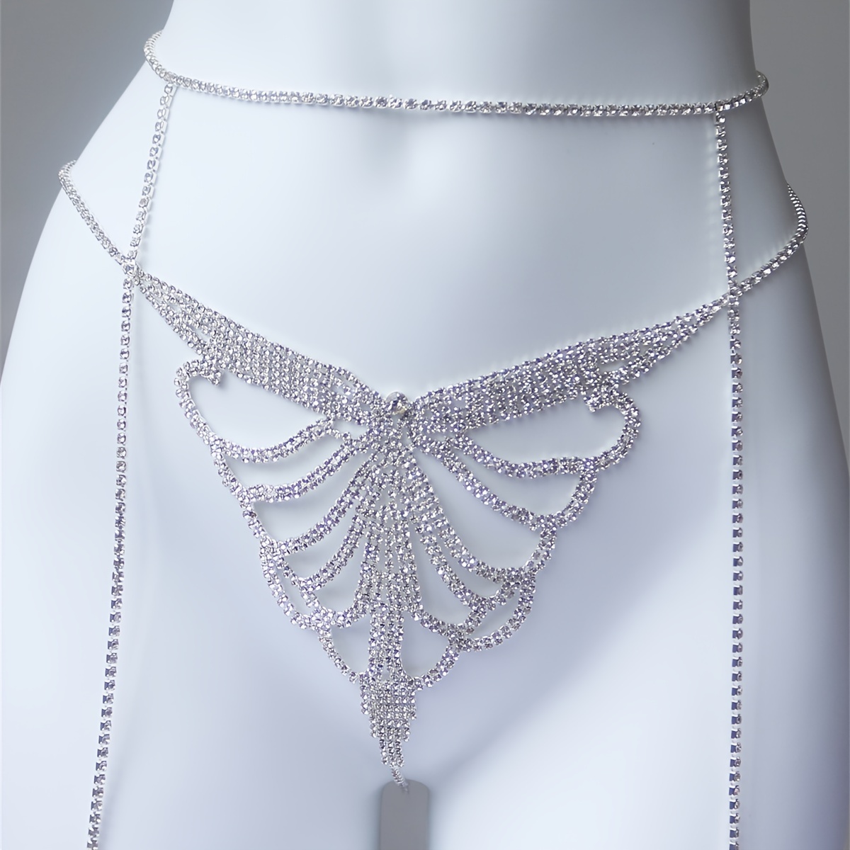 Multi layer rhinestone sparkli - Body Jewelry Leg Chain review and price