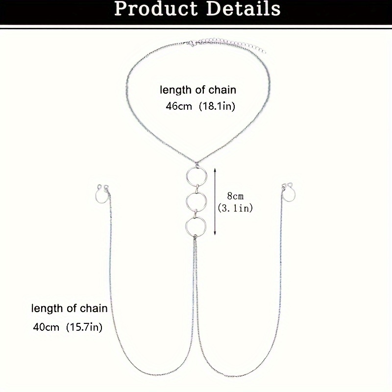 A Silvery Stainless Steel Body - Body Jewelry Nipple Chain review and price