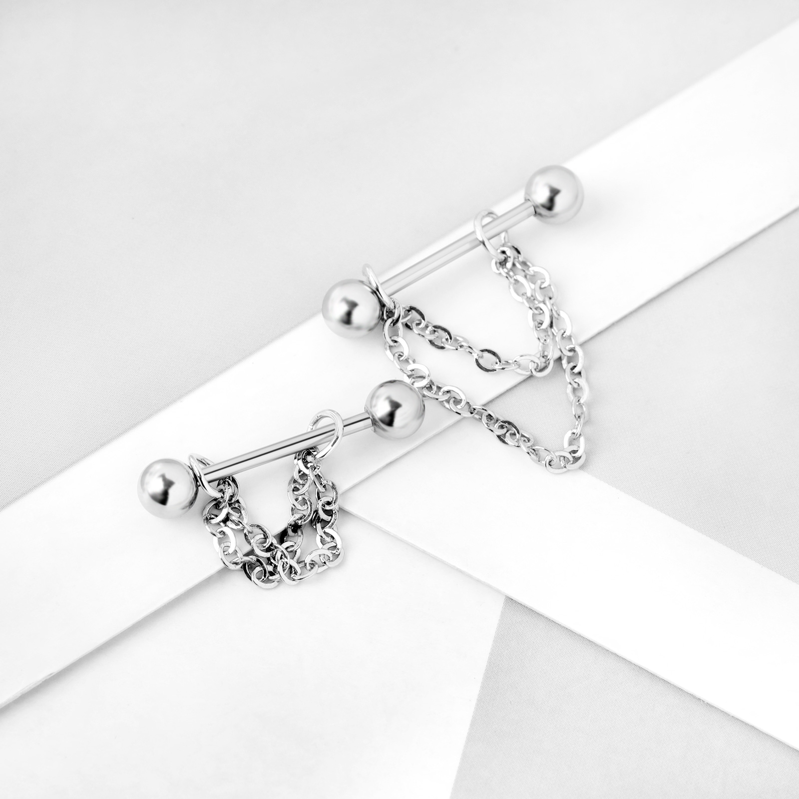 1 Pair Stainless Steel Nipple  - Body Jewelry Nipple Chain review and price