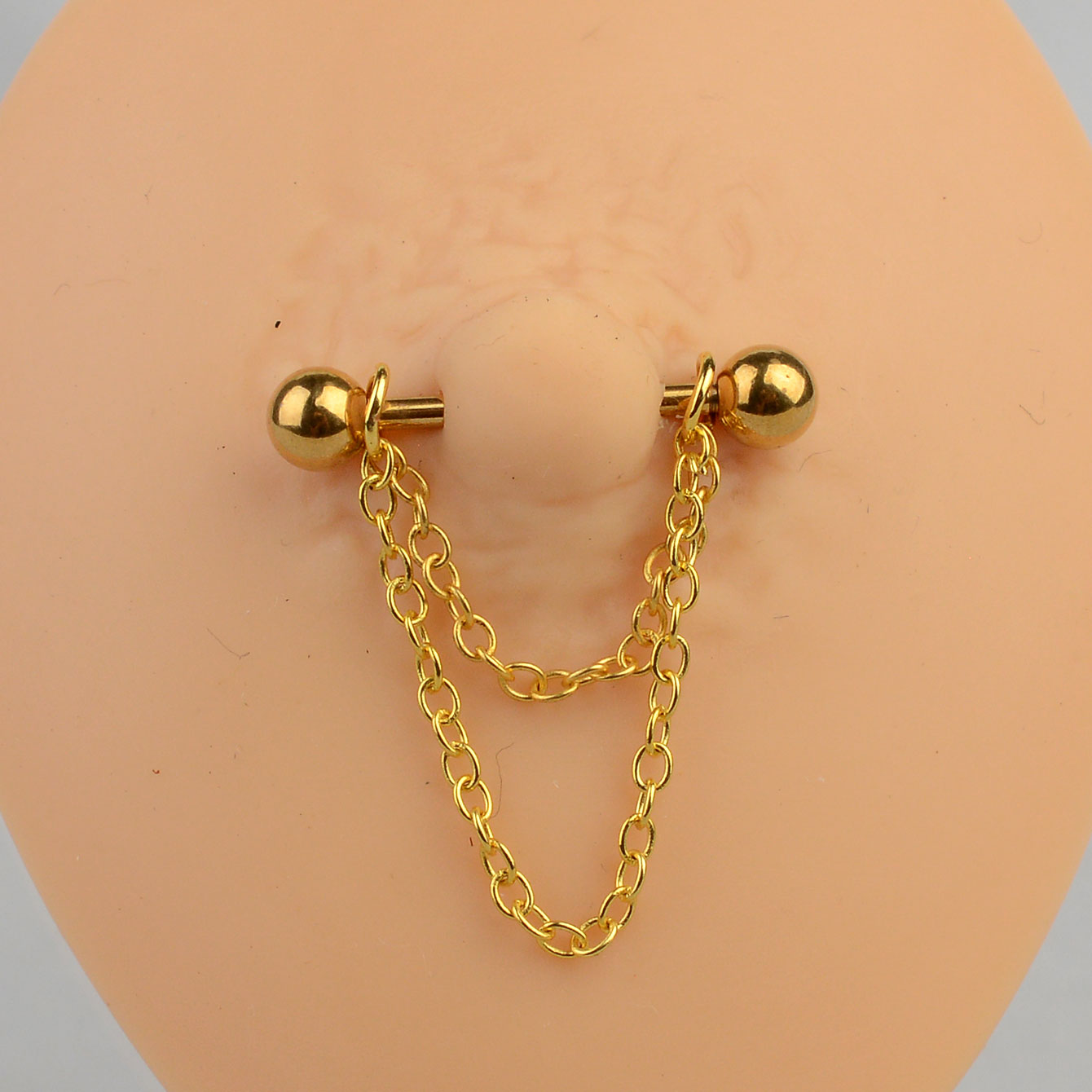 14G Black Punk Nipple Piercing - Body Jewelry Nipple Chain review and price