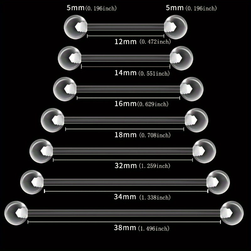 JKC Store 10pcs Acrylic Barbel - Body Jewelry In Store review and price