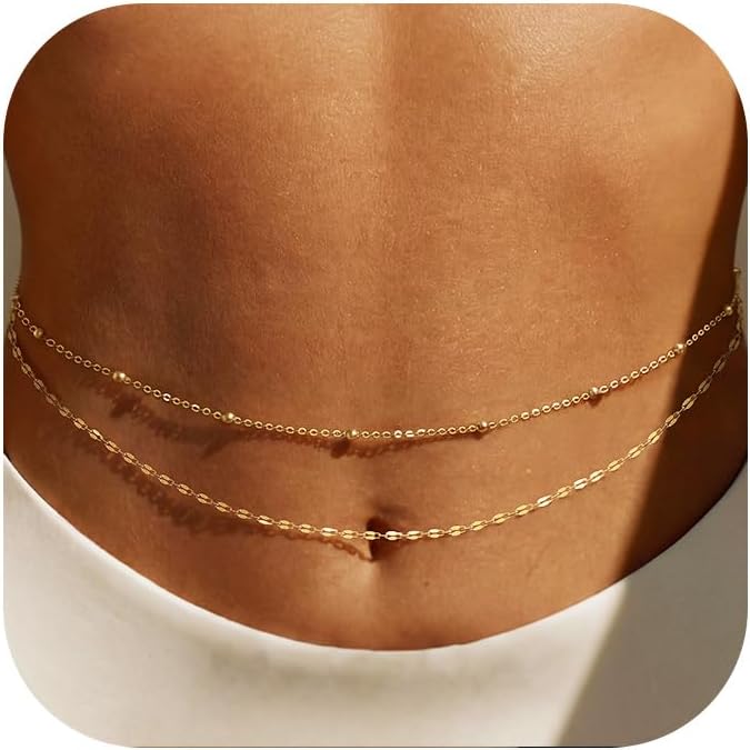 14K Gold Plated Waist Chain Wo - Body Jewelry Gold review and price