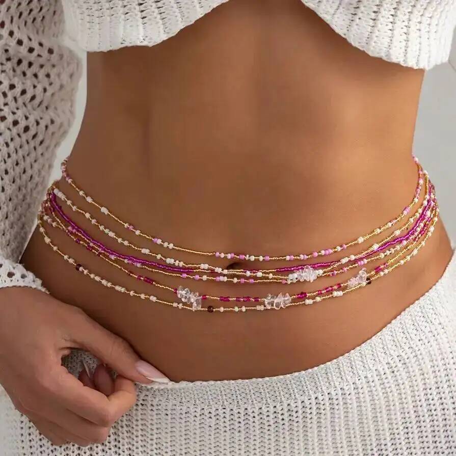 SHIXIN 6Pcs/Set Boho Colorful  - Body Jewelry Beach review and price