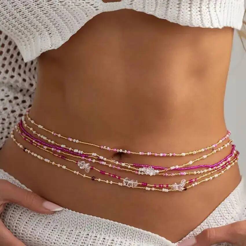 SHIXIN 6Pcs/Set Boho Colorful  - Body Jewelry Beach review and price